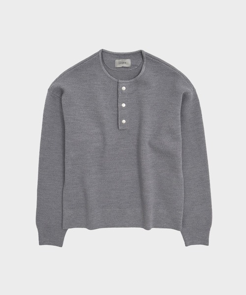 WOOL WAFFLE HENRY KNIT / свитер‑хенри из шерстяной вафли / CONZ / NVRFRGT