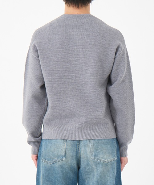 CONZ(コンズ)の「WOOL WAFFLE HENRY KNIT/ヘンリーネック/CONZ/NVRFRGT(ニット/セーター・メンズ・ブラック/グレー・1/2/3)」の13枚目の写真