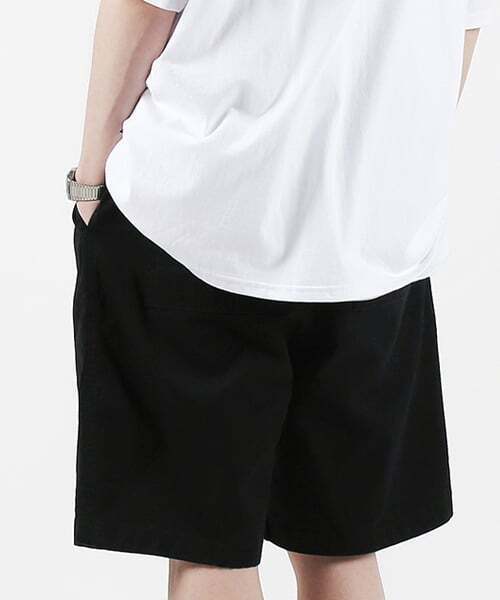 MODERMENT（モダーメント）の「ツーピンタックチノウォッシングワイドショートパンツ[ブラック]（その他パンツ・レディース・その他・M/L/XL）」の3枚目の写真