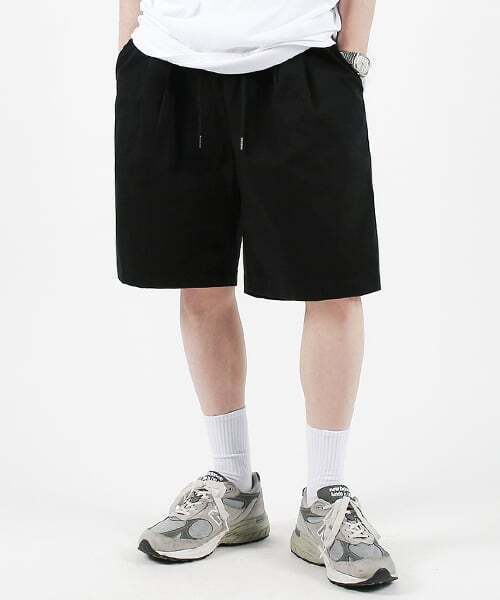 MODERMENT（モダーメント）の「ツーピンタックチノウォッシングワイドショートパンツ[ブラック]（その他パンツ・レディース・その他・M/L/XL）」の4枚目の写真