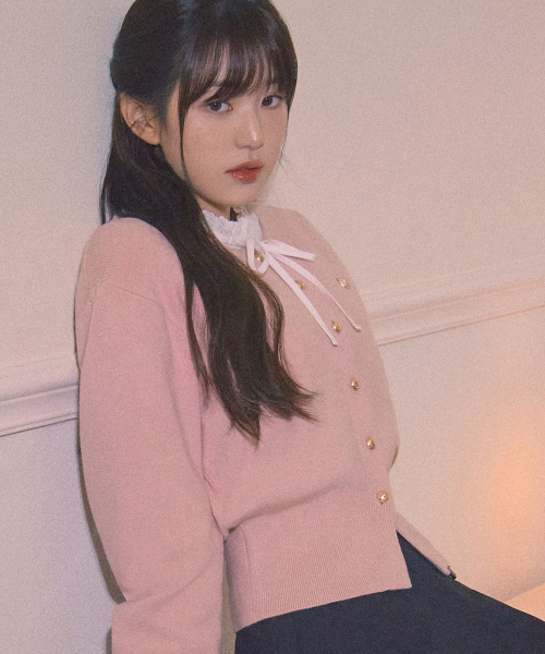 ROLAROLA(ロラロラ)の「ROUND VOLUME SLEEVE CARDIGAN PINK(カーディガン/ボレロ・レディース・ピンク・FREE)」の1枚目の写真