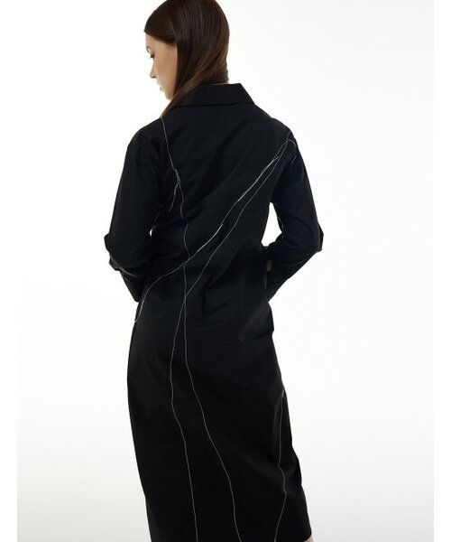 MMAM(ムアム)の「Doodle drawing cotton long dress(ワンピース・レディース・ブラック・FREE)」の2枚目の写真
