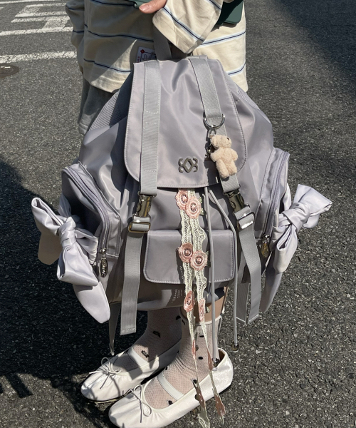 Bow Backpack (Lavender)（バックパック/リュック）｜SIWEOL107 