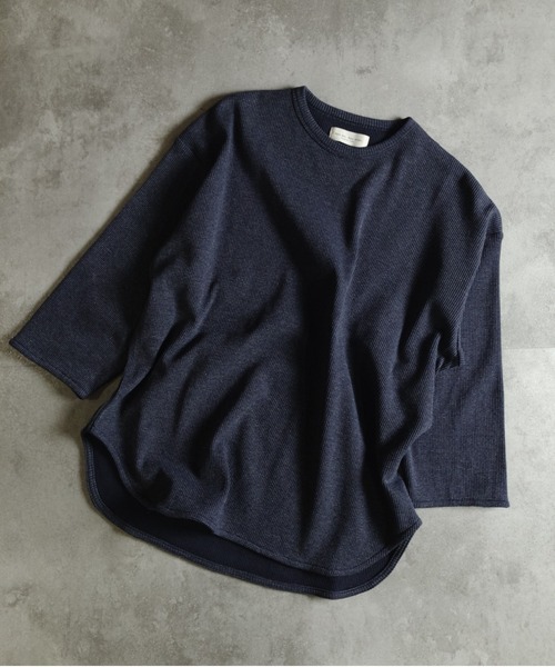 many men many mind(メニーメンメニーマインド)の「MANYMENMANYMINDS / 先染めワッフル/7分袖プルオーバー(Tシャツ/カットソー・メンズ・ブラック/ネイビー/ホワイト・LARGE/X-LARGE/MEDIUM)」の2枚目の写真