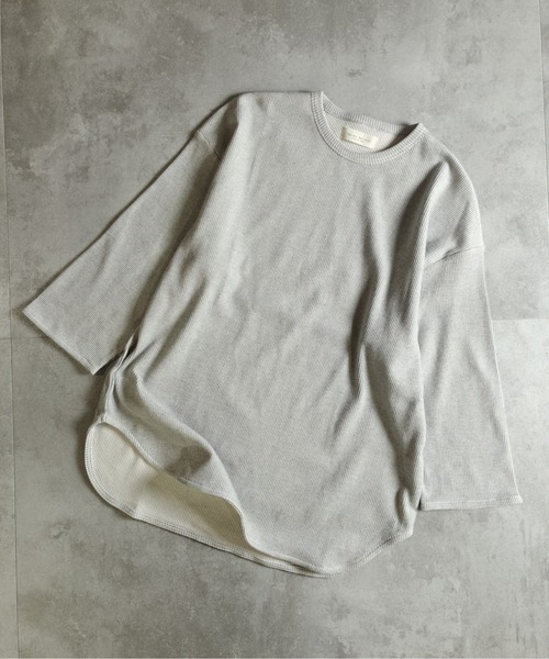 many men many mind(メニーメンメニーマインド)の「MANYMENMANYMINDS / 先染めワッフル/7分袖プルオーバー(Tシャツ/カットソー・メンズ・ブラック/ネイビー/ホワイト・LARGE/X-LARGE/MEDIUM)」の1枚目の写真