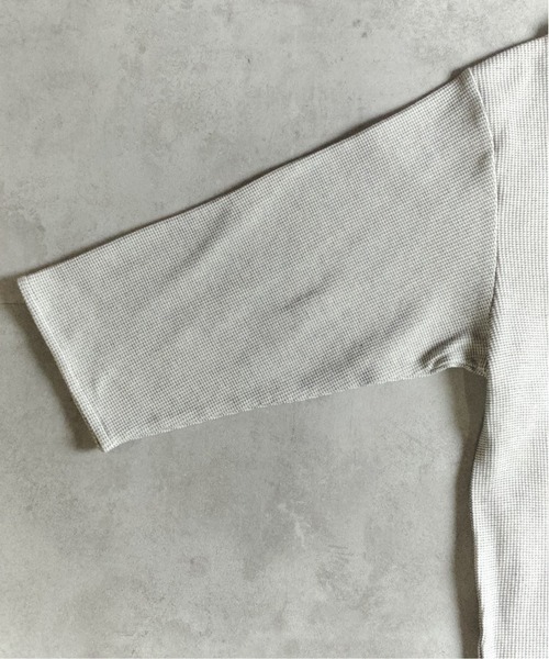 many men many mind(メニーメンメニーマインド)の「MANYMENMANYMINDS / 先染めワッフル/7分袖プルオーバー(Tシャツ/カットソー・メンズ・ブラック/ネイビー/ホワイト・LARGE/X-LARGE/MEDIUM)」の6枚目の写真