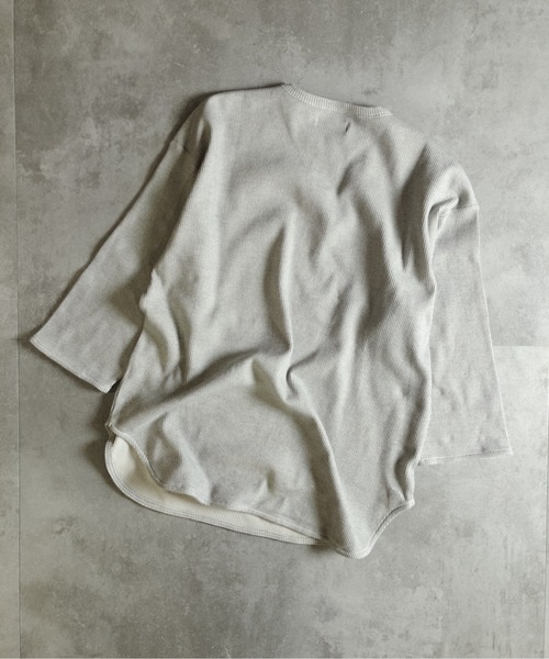 many men many mind(メニーメンメニーマインド)の「MANYMENMANYMINDS / 先染めワッフル/7分袖プルオーバー(Tシャツ/カットソー・メンズ・ブラック/ネイビー/ホワイト・LARGE/X-LARGE/MEDIUM)」の9枚目の写真