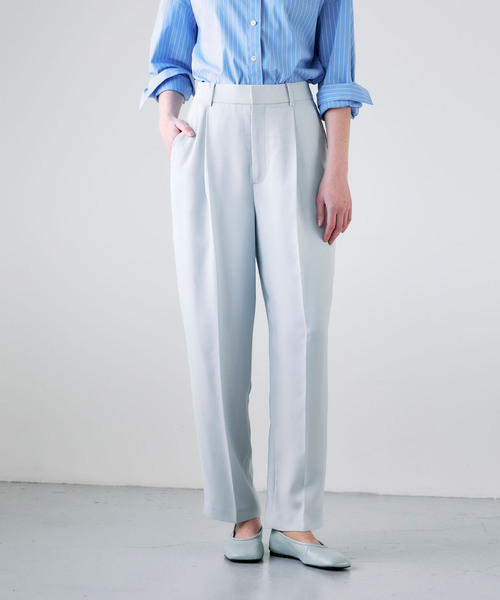 N.O.R.C(ノーク)の「【Oggi掲載】バックサテンストレッチタックストレートパンツ(その他パンツ・レディース・ネイビー/ホワイト/サックスブルー・S/M)」の19枚目の写真