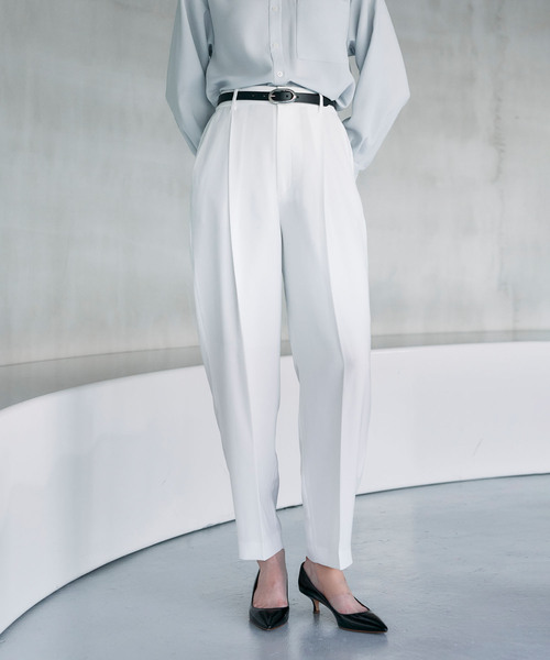 N.O.R.C(ノーク)の「【Oggi掲載】バックサテンストレッチタックストレートパンツ(その他パンツ・レディース・ネイビー/ホワイト/サックスブルー・S/M)」の20枚目の写真
