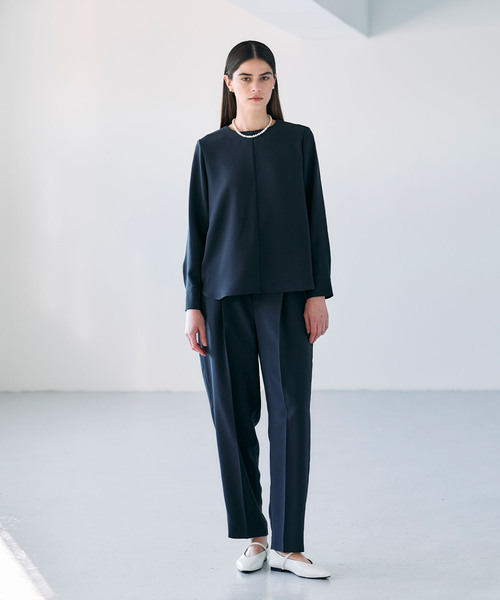 N.O.R.C(ノーク)の「【Oggi掲載】バックサテンストレッチタックストレートパンツ(その他パンツ・レディース・ネイビー/ホワイト/サックスブルー・S/M)」の8枚目の写真