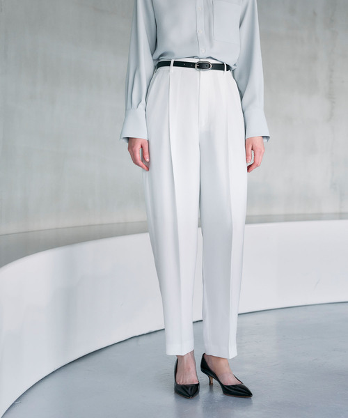 N.O.R.C(ノーク)の「【Oggi掲載】バックサテンストレッチタックストレートパンツ(その他パンツ・レディース・ネイビー/ホワイト/サックスブルー・S/M)」の10枚目の写真