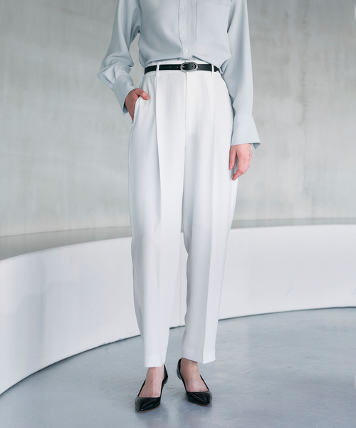 N.O.R.C(ノーク)の「【Oggi掲載】バックサテンストレッチタックストレートパンツ(その他パンツ・レディース・ネイビー/ホワイト/サックスブルー・S/M)」の12枚目の写真
