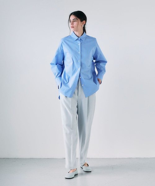 N.O.R.C(ノーク)の「【Oggi掲載】バックサテンストレッチタックストレートパンツ(その他パンツ・レディース・ネイビー/ホワイト/サックスブルー・S/M)」の14枚目の写真
