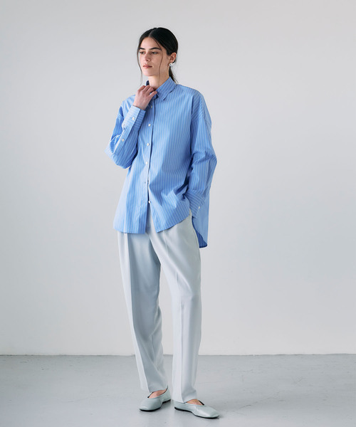N.O.R.C(ノーク)の「【Oggi掲載】バックサテンストレッチタックストレートパンツ(その他パンツ・レディース・ネイビー/ホワイト/サックスブルー・S/M)」の15枚目の写真