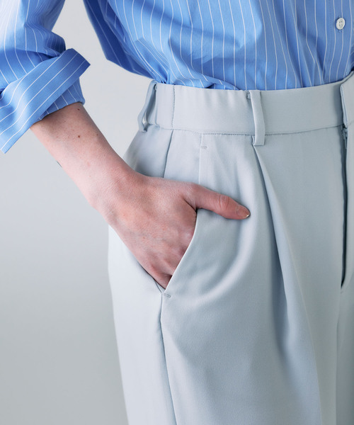 N.O.R.C(ノーク)の「【Oggi掲載】バックサテンストレッチタックストレートパンツ(その他パンツ・レディース・ネイビー/ホワイト/サックスブルー・S/M)」の21枚目の写真