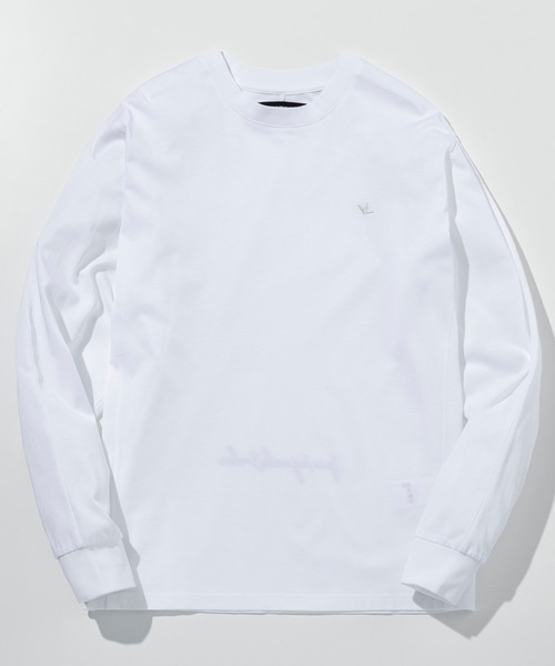 1PIU1UGUALE3  RELAX （ウノピゥウノウグァーレトレ リラックス）の「1PIU1UGUALE3 RELAX(ウノピゥウノウグァーレトレ リラックス)ラインストーン バックロゴ ロングTシャツ（Tシャツ/カットソー・メンズ・ホワイト/ブラック・S/M/L/XL/XXL）」の5枚目の写真