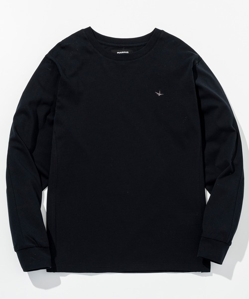 1PIU1UGUALE3  RELAX （ウノピゥウノウグァーレトレ リラックス）の「1PIU1UGUALE3 RELAX(ウノピゥウノウグァーレトレ リラックス)ラインストーン バックロゴ ロングTシャツ（Tシャツ/カットソー・メンズ・ホワイト/ブラック・S/M/L/XL/XXL）」の7枚目の写真