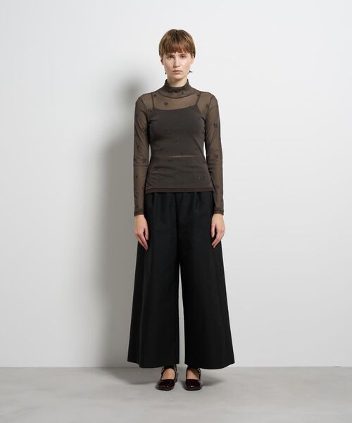 LANVIN en Bleu（ランバンオンブルー）の「フラワー刺繍チュールカットソー（Tシャツ/カットソー・レディース・オフホワイト/ブラウン・38）」の3枚目の写真