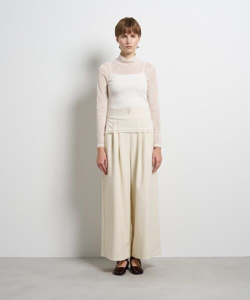 LANVIN en Bleu（ランバンオンブルー）の「フラワー刺繍チュールカットソー（Tシャツ/カットソー・レディース・オフホワイト/ブラウン・38）」の10枚目の写真