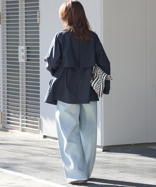 JOURNAL STANDARD relume（ジャーナルスタンダード　レリューム）の「《追加 / 手洗い可》ハーフトレンチコート（トレンチコート・レディース・ベージュ/ネイビー・36/38）」の19枚目の写真