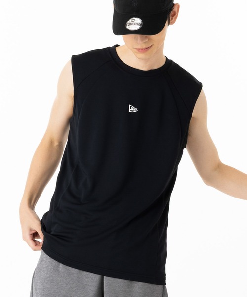 NEW ERA(ニューエラ)の「ニューエラ パフォーマンスアパレル ノースリーブシャツ(タンクトップ・メンズ・ブラック/ホワイト・XXL/XL/L/M/S)」の8枚目の写真
