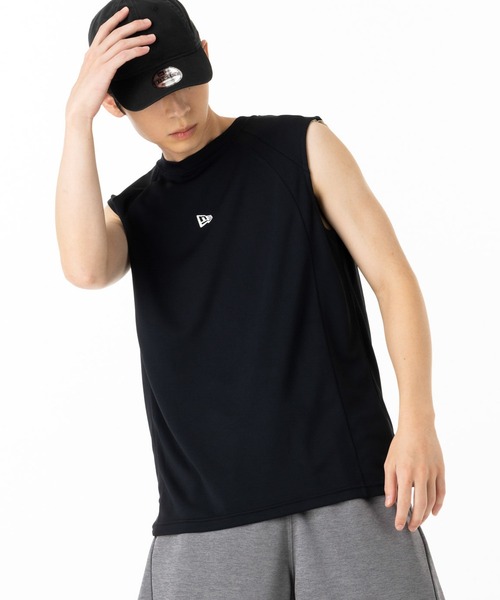 NEW ERA(ニューエラ)の「ニューエラ パフォーマンスアパレル ノースリーブシャツ(タンクトップ・メンズ・ブラック/ホワイト・XXL/XL/L/M/S)」の10枚目の写真