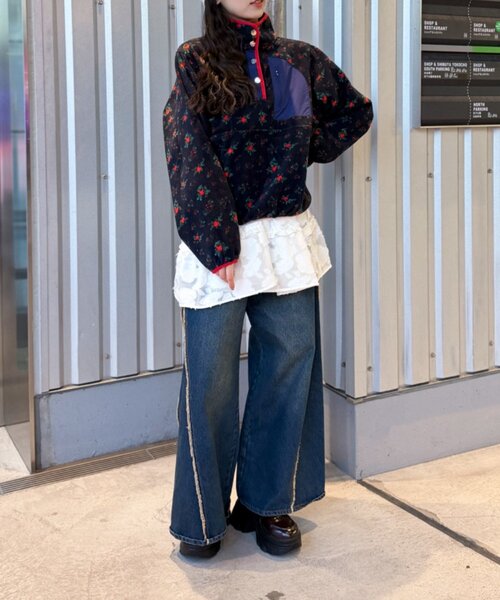 w closet（ダブルクローゼット）の「花柄フリースプルオーバー（Tシャツ/カットソー・レディース・アイボリー/ネイビー・FREE）」の15枚目の写真