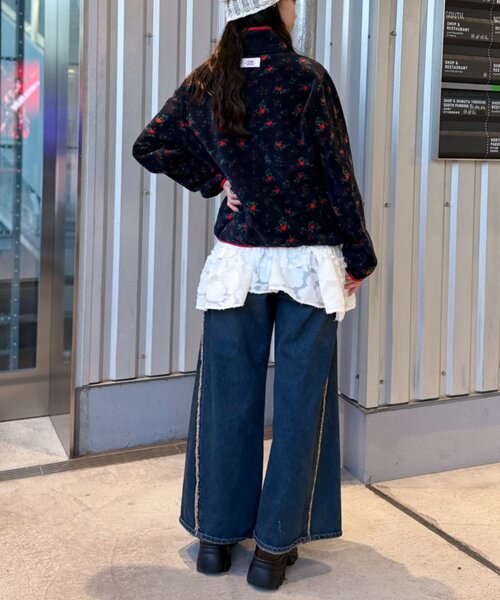 w closet（ダブルクローゼット）の「花柄フリースプルオーバー（Tシャツ/カットソー・レディース・アイボリー/ネイビー・FREE）」の17枚目の写真