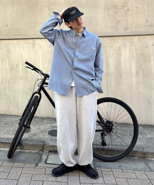 CIAOPANIC TYPY(チャオパニックティピー)の「【肌触り◎】ユニセックス/シルクタッチ立体ストライプシャツ(シャツ/ブラウス・レディース・ネイビー/グリーン/ライトグレー・MEDIUM/LARGE)」の7枚目の写真