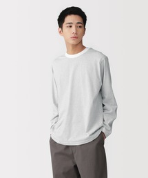 無印良品 | 紳士　天竺編みクルーネック長袖Ｔシャツ（ボーダー）(Tシャツ/カットソー)