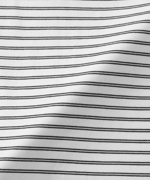 無印良品（ムジルシリョウヒン）の「紳士　天竺編みクルーネック長袖Ｔシャツ（ボーダー）（Tシャツ/カットソー・メンズ・グレー系/ブラック系/ホワイト系/ホワイト系1・S/M/L/XL）」の11枚目の写真