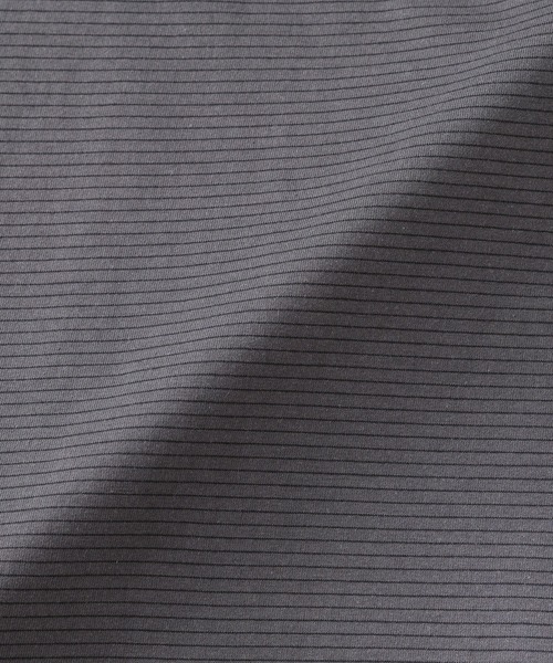 無印良品（ムジルシリョウヒン）の「紳士　天竺編みクルーネック長袖Ｔシャツ（ボーダー）（Tシャツ/カットソー・メンズ・グレー系/ブラック系/ホワイト系/ホワイト系1・S/M/L/XL）」の5枚目の写真