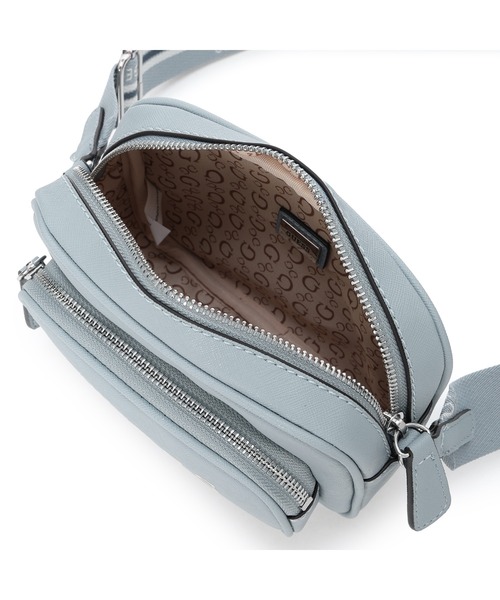 Guess(ゲス)の「JOELLA Mini Double Zip Crossbody ショルダーバッグ (ショルダーバッグ・レディース・ブルー系その他/ブラック/ストーン・ONE SIZE)」の13枚目の写真