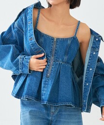 abahouse mavie | ウォッシュドデニムキャミ/レイヤード/バックリボン/春服/夏服(キャミソール)