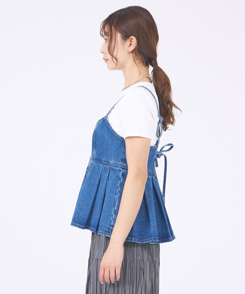 abahouse mavie(アバハウスマヴィ)の「ウォッシュドデニムキャミ/レイヤード/バックリボン/春服/夏服(キャミソール・レディース・グレー/ライトブルー/サックスブルー・フリー)」の17枚目の写真