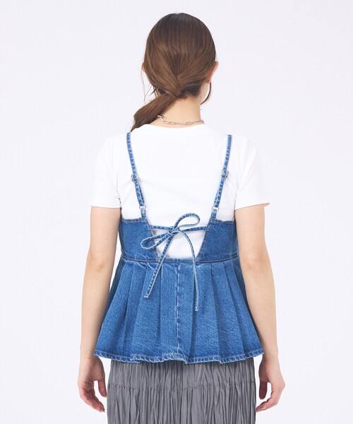 abahouse mavie(アバハウスマヴィ)の「ウォッシュドデニムキャミ/レイヤード/バックリボン/春服/夏服(キャミソール・レディース・グレー/ライトブルー/サックスブルー・フリー)」の18枚目の写真
