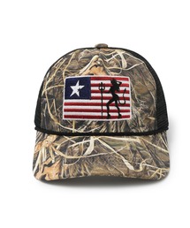 OY（オーワイ）の「『OY/オーワイ』BADLANDS FLAG TRUCKER CAP/バッドランズフラッグトラッカーキャップ（キャップ）」