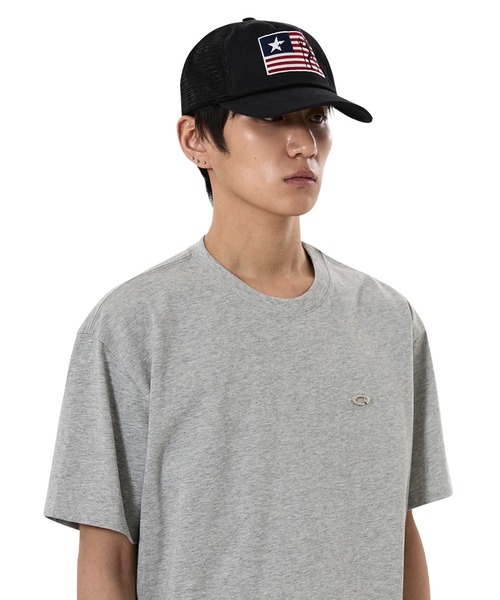 OY(オーワイ)の「『OY/オーワイ』BADLANDS FLAG TRUCKER CAP/バッドランズフラッグトラッカーキャップ(キャップ・メンズ・ブラック/カモフラージュ・FREE)」の6枚目の写真