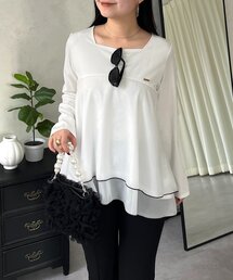 prose verse | 裾バイカラーティアードロンT(Tシャツ/カットソー)