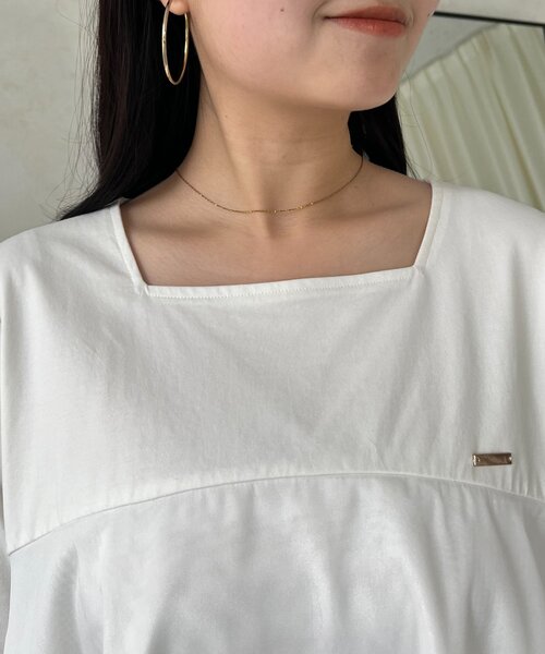 prose verse（プロズヴェール）の「裾バイカラーティアードロンT（Tシャツ/カットソー・レディース・オフホワイト/ブラック・LARGE/MEDIUM）」の9枚目の写真