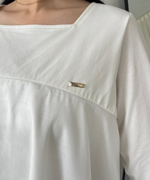 prose verse（プロズヴェール）の「裾バイカラーティアードロンT（Tシャツ/カットソー・レディース・オフホワイト/ブラック・LARGE/MEDIUM）」の10枚目の写真