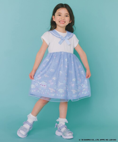 シナモロール×ANY KIDS】2WAY セーラーカラーワンピース（ワンピース
