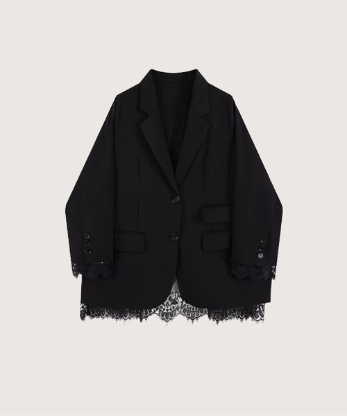 LA POMME petit テーラードジャケット Back Lace Design Jacket（テーラードジャケット）｜LA POMME petit