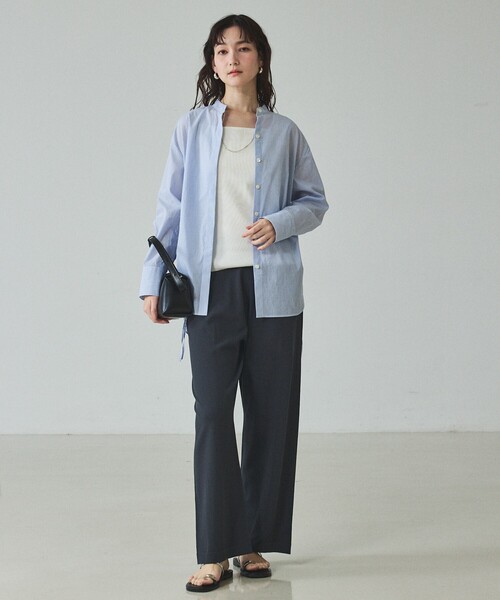 qualite（カリテ）の「【接触冷感】レーヨンストレッチニットパンツ/春服/夏服/オフィスカジュアル/セットアップ（その他パンツ・レディース・チャコールグレー/グレー・38/36）」の10枚目の写真