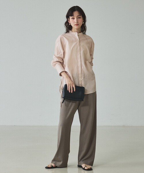 qualite（カリテ）の「【接触冷感】レーヨンストレッチニットパンツ/春服/夏服/オフィスカジュアル/セットアップ（その他パンツ・レディース・チャコールグレー/グレー・38/36）」の11枚目の写真