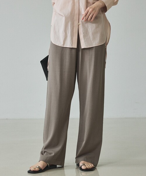 qualite（カリテ）の「【接触冷感】レーヨンストレッチニットパンツ/春服/夏服/オフィスカジュアル/セットアップ（その他パンツ・レディース・チャコールグレー/グレー・38/36）」の20枚目の写真