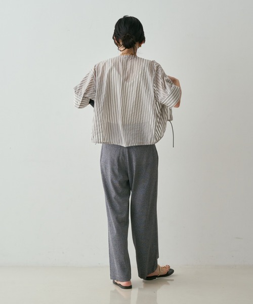 qualite(カリテ)の「【接触冷感】レーヨンストレッチニットパンツ 春服 夏服 オフィスカジュアル セットアップ(その他パンツ・レディース・チャコールグレー/グレー/グレー系その他2/ダークベージュ・38/36)」の9枚目の写真