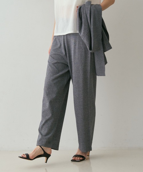 qualite(カリテ)の「【接触冷感】レーヨンストレッチニットパンツ 春服 夏服 オフィスカジュアル セットアップ(その他パンツ・レディース・チャコールグレー/グレー/グレー系その他2/ダークベージュ・38/36)」の13枚目の写真