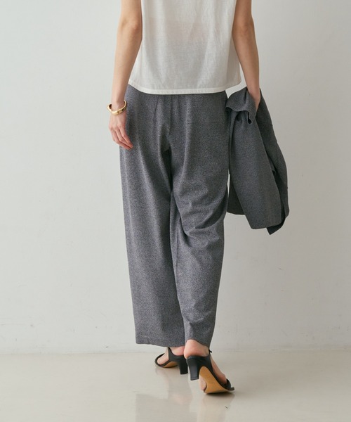 qualite(カリテ)の「【接触冷感】レーヨンストレッチニットパンツ 春服 夏服 オフィスカジュアル セットアップ(その他パンツ・レディース・チャコールグレー/グレー/グレー系その他2/ダークベージュ・38/36)」の15枚目の写真