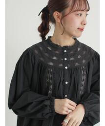 TSUHARU by Samansa Mos2 | リバーレースラウンド切替ブラウス(シャツ/ブラウス)